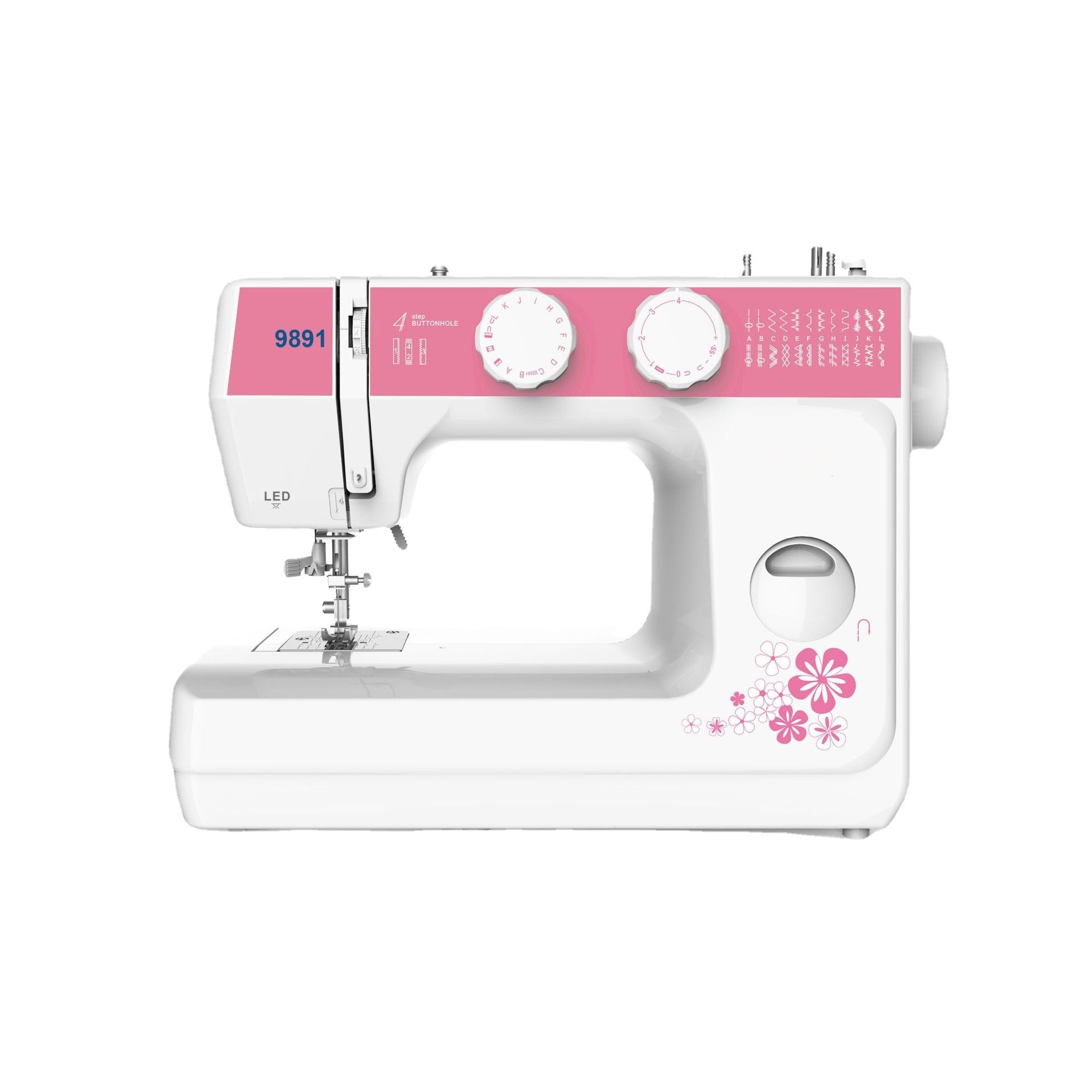Portable mini sewing machine for home use 24 patterns electric flat sewing machine multi-function